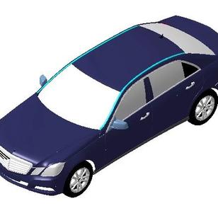 【汽车轿车】奔驰E300L E级轿车外壳简易模型3D图纸 CATIA设计 附STP