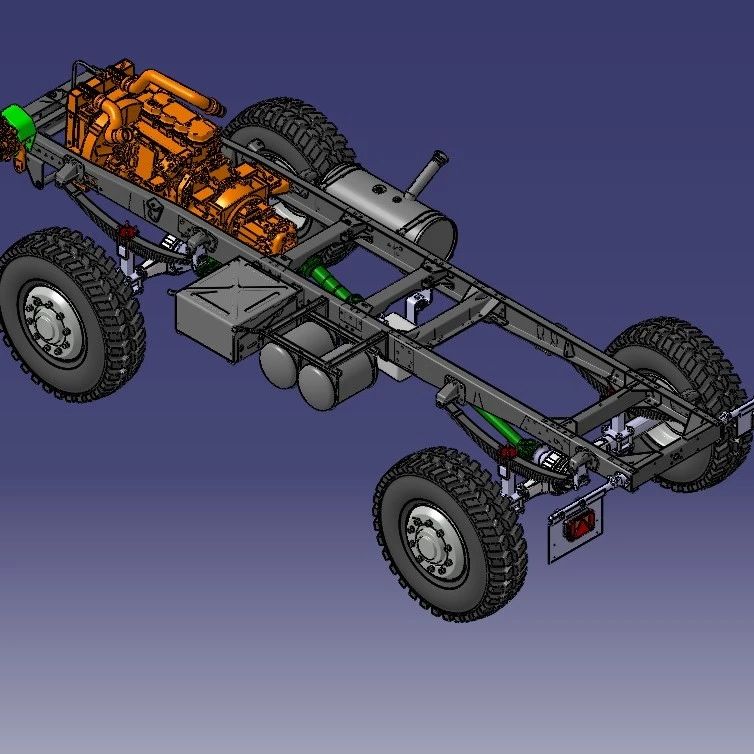 【汽车轿车】chassis 150 hp汽车卡车底盘结构3D图纸 STP格式