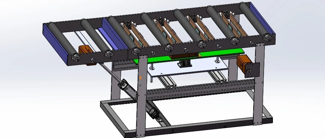 【工程机械】90度转角输送机设计3D数模图纸 Solidworks设计