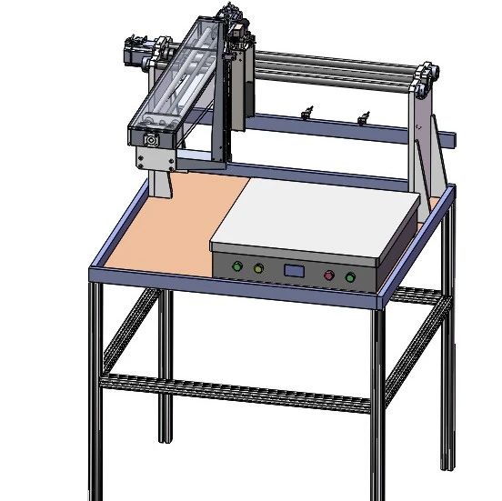 【非标数模】有机硅导热灌封加热台方案3D数模图纸 Solidworks17设计 附step