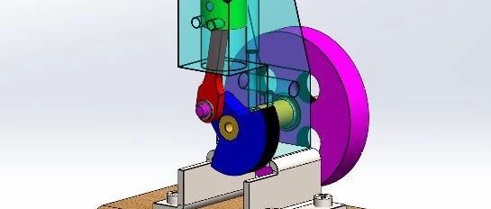 【发动机电机】单缸发动机演示结构3D图纸 Solidworks设计