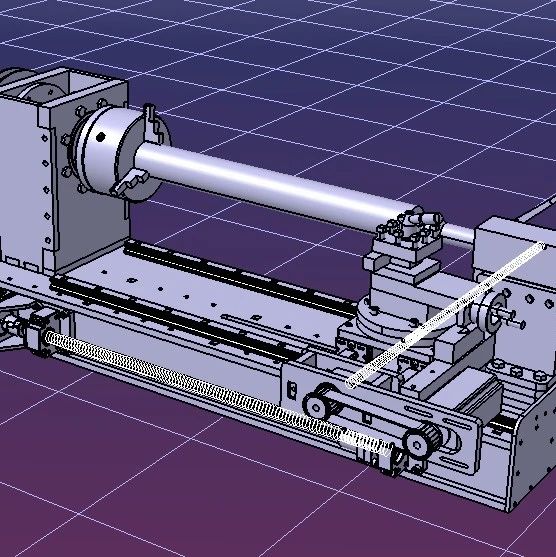 【工程机械】Brutal DIY Lathe自制机床结构3D图纸 STEP格式