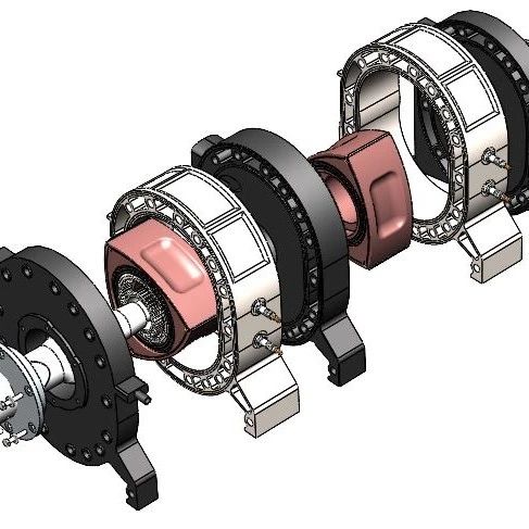 【发动机电机】wankel engine 4汪克尔发动机简易模型3D图纸 Solidworks设计