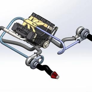 【发动机电机】Twin Turbo V6 Model双涡轮增压6缸发动机