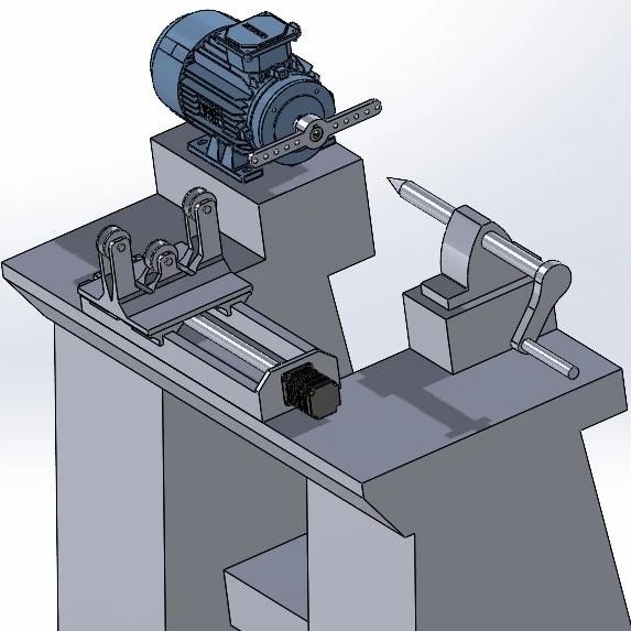 【工程机械】简易变压器线圈绕线机3D数模图纸 Solidworks设计