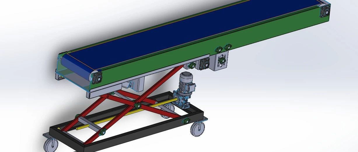 【非标数模】出包传送带3D数模图纸 Solidworks设计