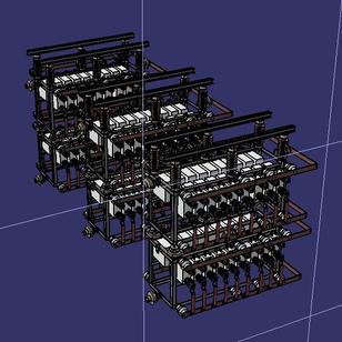 【工程机械】电容器组模型测试装置3D数模图纸 STEP格式