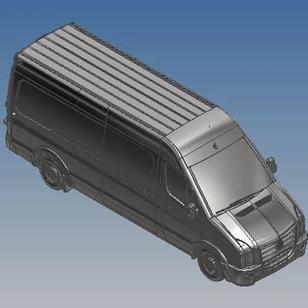 【其他车型】VW Crafter商用车外壳造型3D图纸 STP格式