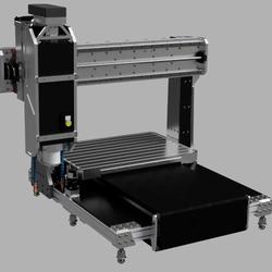【工程机械】重型铝合金钢数控铣床3D图纸 STEP格式