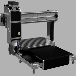 【工程机械】重型铝合金钢数控铣床3D图纸 STEP格式