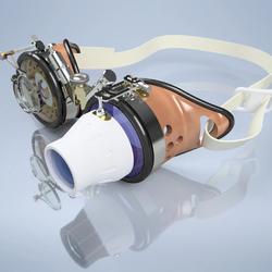 【工程机械】Steampunk Goggles蒸汽朋克护目镜3D数模图纸 INVENTOR设计