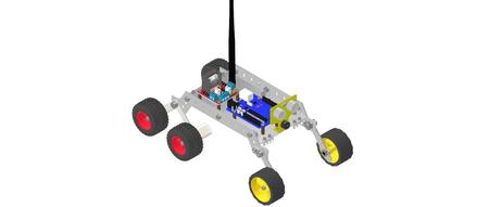 【机器人】带Arduino和蓝牙模块的六轮小车3D数模图纸 INVENTOR设计