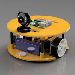【工程机械】差速驱动圆盘小车3D图纸 INVENTOR设计