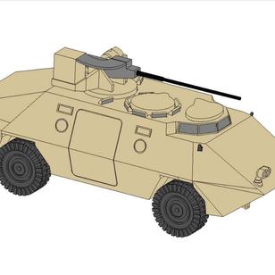 【武器模型】R3 T20 FA-HS轮式装甲车外形简易模型3D图纸 INVENTOR设计