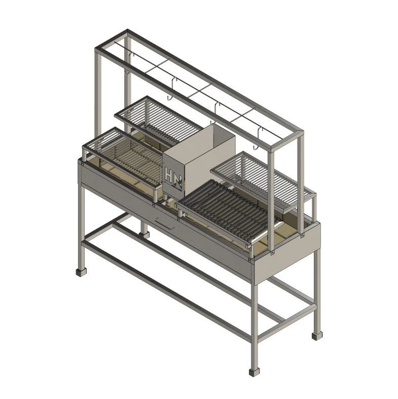 【工程机械】1600x700x1700mm烧烤架3D数模图纸 Solidworks设计