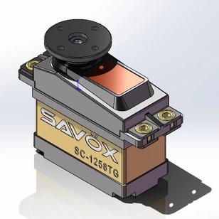 【发动机电机】Savox SC-1258TG齿轮舵机3D数模图纸 IGES STEP格式