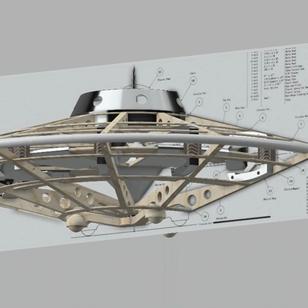 【飞行模型】Otc-X1航天器简易模型结构3D图纸 STP格式
