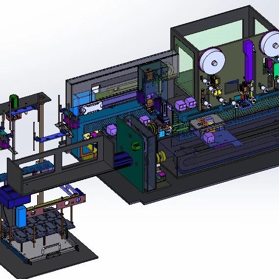 【非标数模】glass 撕膜清洁机3D数模图纸 Solidworks18设计