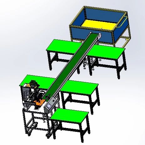 【非标数模】注塑车间塑胶件自动攻牙生产线3D数模图纸 Solidworks17设计