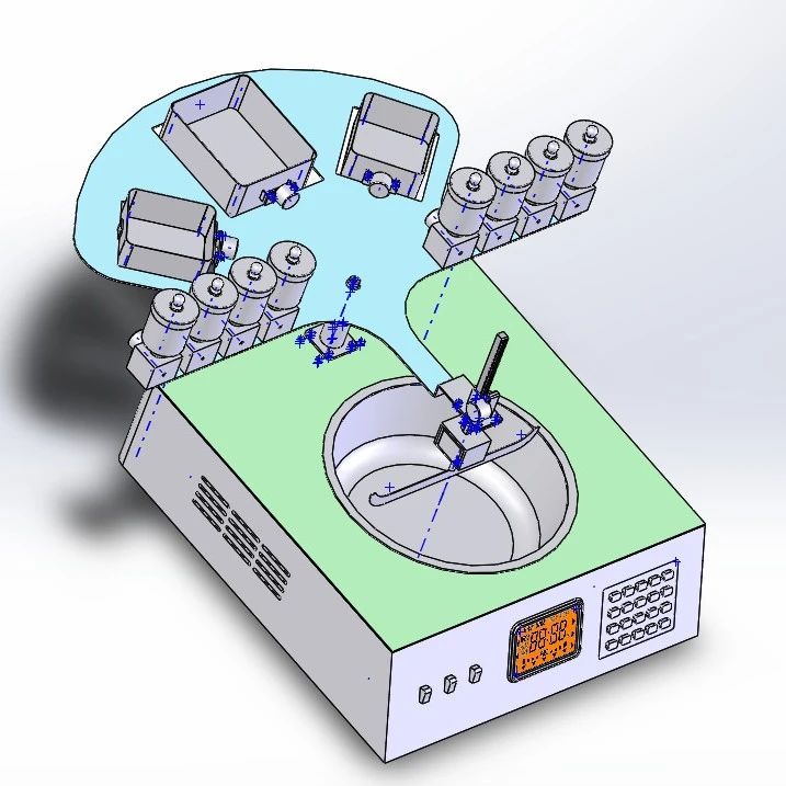 【工程机械】全自动炒菜机3D数模图纸 Solidworks07设计
