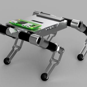 【机器人】mini quadruped小型四足机器狗3D数模图纸 STEP格式