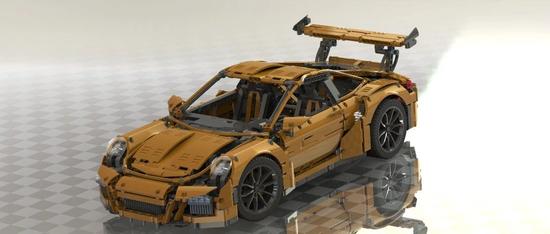 【其他车型】42056保时捷911立体拼装模型3D图纸 Solidworks设计