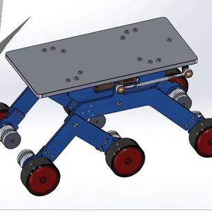 【其他车型】太空漫游者六轮摇臂小车结构3D图纸 Solidworks设计