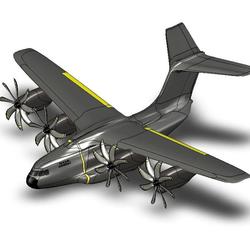 【飞行模型】Drone military weapon大型无人机造型