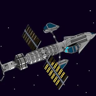 【飞行模型】spacecraft-10航天器宇宙飞船模型3D图纸 STP格式