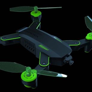 【飞行模型】Quadcopter Drone四轴四旋翼无人机造型3D图纸 STEP格式