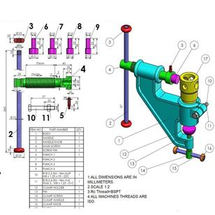 【工程机械】箱体冲孔机3D数模图纸 Solidworks设计