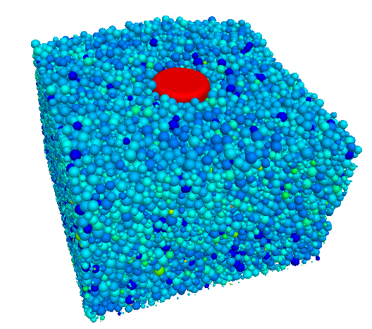 三维离散元模拟土石混合填料强夯过程的图1