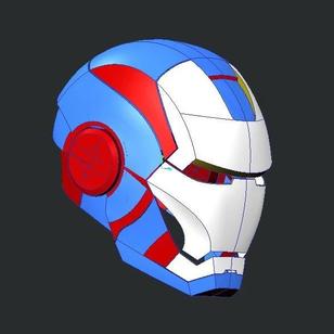 【生活艺术】钢铁侠面具头盔3D数模图纸 CREO设计