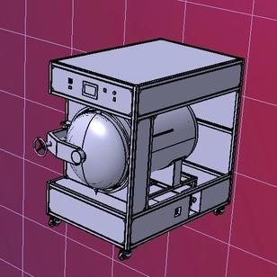 【工程机械】800高压脱泡机3D数模图纸 STEP格式