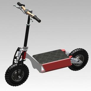 【其他车型】Electric Skate Scooter电动滑板车3D数模图纸 UG设计