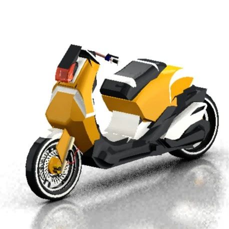 【其他车型】electric-scooter轻型电动摩托车造型3D图纸 CREO设计