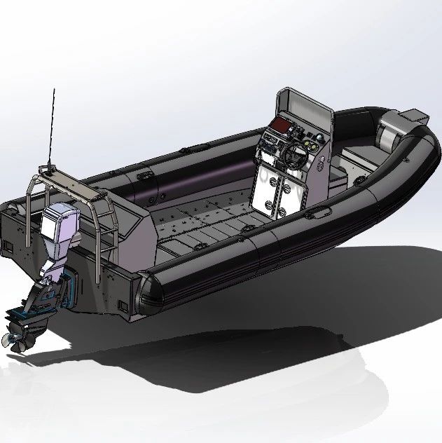 【海洋船舶】游艇小快艇模型3D图纸 Solidworks设计 附IGS