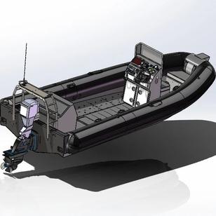 【海洋船舶】游艇小快艇模型3D图纸 Solidworks设计 附IGS