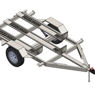 【其他车型】CARRETINHA摩托车拖车3D数模图纸 STEP格式