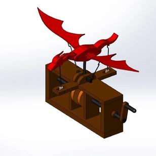 【精巧机构】Dragon转动飞龙玩具模型3D图纸 Solidworks设计 附STEP