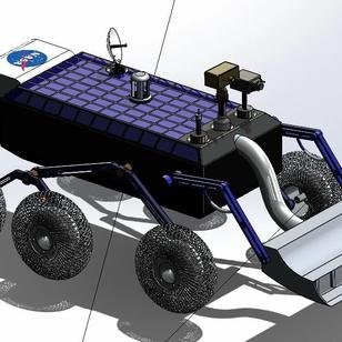 【其他车型】Lunar Rover月球车六轮摇臂小车3D数模图纸