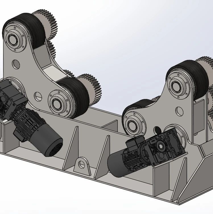 【工程机械】压力容器旋转器结构3D图纸 STEP格式