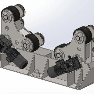 【工程机械】压力容器旋转器结构3D图纸 STEP格式