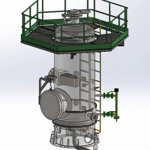 【工程机械】石油和天然气储罐压力容器3D数模图纸 STEP格式