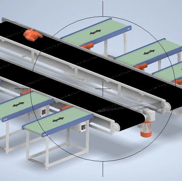 【工程机械】用于鸡肉切割的带式输送机3D图纸 INVENTOR设计