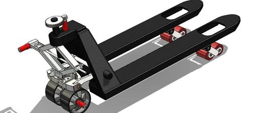 【工程机械】手动托盘升降机改装成AGV设计 Solidworks设计