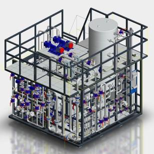 【工程机械】Vacuum deaerator unit真空除氧器机组3D数模图纸 Stp格式
