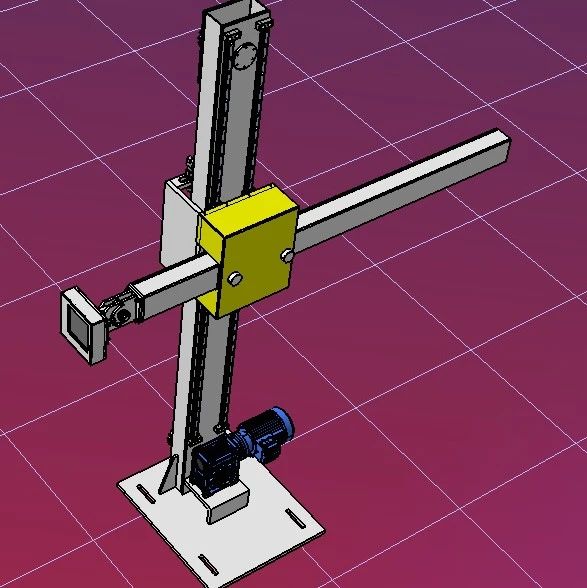 【工程机械】X射线平板探测器架车3D数模图纸 step格式