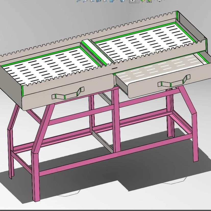 【工程机械】bbg mangal烧烤架3D数模图纸 Solidworks设计