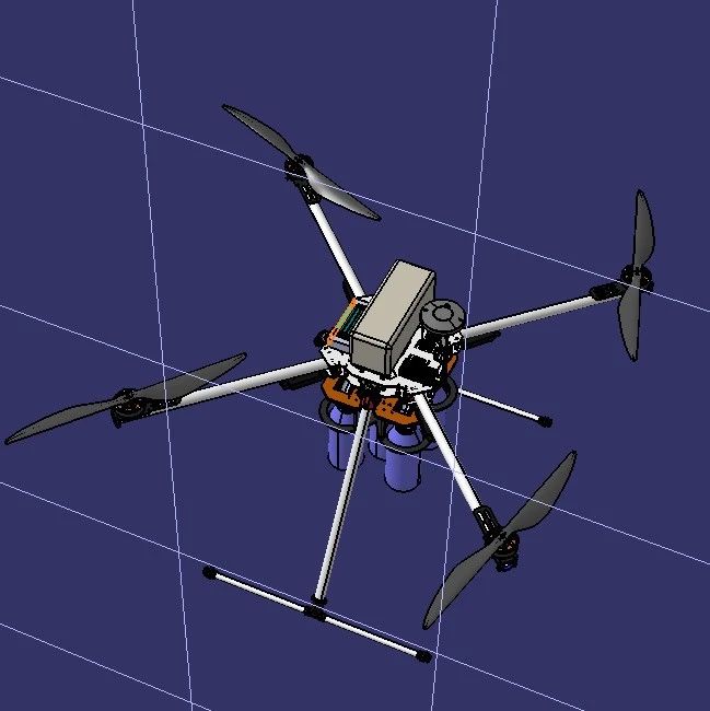 【飞行模型】xzas四轴飞行器3D数模图纸 STEP格式